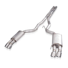 Load image into Gallery viewer, Stainless Works 18+ Ford Mustang GT 3in Legend 304SS Catback w/ H-Pipe Quad Polished Tips (No Valve) Catback Stainless Works