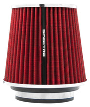 Load image into Gallery viewer, Spectre Adjustable Conical Air Filter 5-1/2in. Tall (Fits 3in. / 3-1/2in. / 4in. Tubes) - Red Air Filters - Universal Fit Spectre