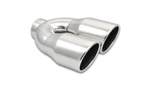 Load image into Gallery viewer, Vibrant 2.5in ID Dual 3.5in OD Round SS Exhaust Tip (Single Wall Angle Cut) Tips Vibrant