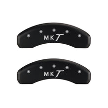 Load image into Gallery viewer, MGP 4 Caliper Covers Engraved Front Lincoln Engraved Rear MKT Red finish silver ch Caliper Covers MGP