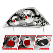 Load image into Gallery viewer, ANZO 2000-2005 Mitsubishi Eclipse Taillights Black Tail Lights ANZO