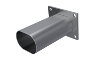 Load image into Gallery viewer, QTP 3in Weld-On QTEC Low Profile Conncetion Oval Tube Kit Exhaust Cutouts QTP
