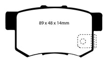 Load image into Gallery viewer, EBC 97 Acura CL 2.2 Yellowstuff Rear Brake Pads Brake Pads - Performance EBC