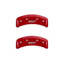 Load image into Gallery viewer, MGP 4 Caliper Covers Engraved Front & Rear MGP Yellow finish black ch Caliper Covers MGP