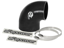 Load image into Gallery viewer, aFe Magnum FORCE CAI Univ. Silicone Coupling Kit (3.5in. ID to 3in. ID) 90Deg. Elbow Reducer - Black Air Intake Components aFe