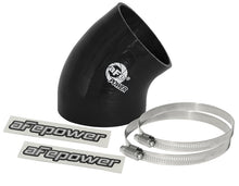 Load image into Gallery viewer, aFe MagnumFORCE Cold Air Int Sys Spare Parts Kit (4-3.5in ID x 40 Deg) Elbow Reducing Coupler - Blk Air Intake Components aFe