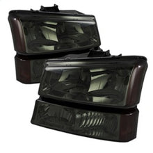 Load image into Gallery viewer, Xtune Chevy Silverado 2500HD 03-06 Crystal Headlights w/ Amber Lights Smoke HD-JH-CSIL03-AM-SM-SET Headlights SPYDER