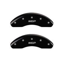 Load image into Gallery viewer, MGP 4 Caliper Covers Engraved Front & Rear MGP Black Finish Silver Char 2018 Hyundai Santa Fe Sport Caliper Covers MGP