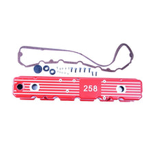 Load image into Gallery viewer, Omix Aluminum Valve Cover Red 258 81-87 CJ & Wrangler Valve Covers OMIX