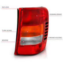 Load image into Gallery viewer, ANZO 1999-2004 Jeep Grand Cherokee Taillight Red/Clear Lens (OE Replacement) Tail Lights ANZO