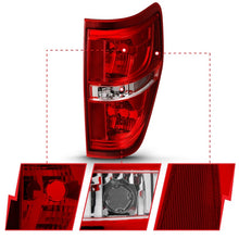 Load image into Gallery viewer, ANZO 2009-2014 Ford F-150 Euro Taillight Red/Clear (W/O Bulb) Tail Lights ANZO