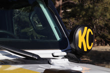 Load image into Gallery viewer, KC HiLiTES 6in. Round Soft Cover (Pair) - Black w/Yellow KC Logo Light Covers and Guards KC HiLiTES