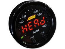 Load image into Gallery viewer, AEM X-Series 0-160 MPH Black Bezel w/ Black Face GPS Speedometer Gauge Gauges AEM