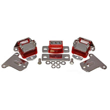 Load image into Gallery viewer, Energy Suspension 69-71 Camaro / 70-73 Monte Carlo Red Motor and Transmision Mounts; Chrome Finish Bushing Kits Energy Suspension