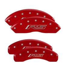 Load image into Gallery viewer, MGP 4 Caliper Covers Engraved Front & Rear MGP Red finish silver ch Caliper Covers MGP