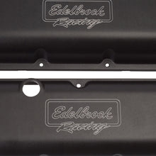 Load image into Gallery viewer, Edelbrock Valve Cover Victor Series Chevrolet 1965 and Later 396-502 V8 Low Black Valve Covers Edelbrock