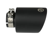 Load image into Gallery viewer, aFe Takeda 304 SS Clamp-On Exhaust Tip 2.5in. Inlet / 4.5in. Outlet / 7in. L - Black Tips aFe