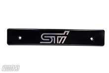 Load image into Gallery viewer, Turbo XS 15-17 Subaru WRX/STi Billet Aluminum License Plate Delete Black Machined STi Logo License Plate Relocation Turbo XS