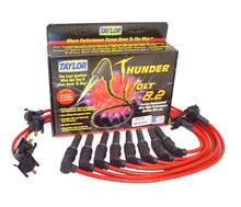 Load image into Gallery viewer, Taylor Cable 82220 ThunderVolt 8.2mm Ignition Wire Set; Red; Stock; 9.5 in.; OE Spark Plug Boot; Spark Plug Wire Set Taylor Cable