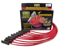 Load image into Gallery viewer, Taylor Cable 82245 ThunderVolt 8.2mm Ignition Wire Set; Red; Stock; 11.75 in.; 180 Deg. Plug Boot; Spark Plug Wire Set Taylor Cable