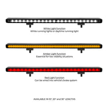 Load image into Gallery viewer, Go Rhino Xplor Flash Series Sgl Multi Function LED Light Bar (Track Mount) 10in. - Blk Light Bars & Cubes Go Rhino