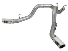 Load image into Gallery viewer, aFe Large Bore-HD 4in 409-SS DPF-Back Exhaust w/Dual Polished Tips 2017 GM Duramax V8-6.6L (td) L5P DPF Back aFe