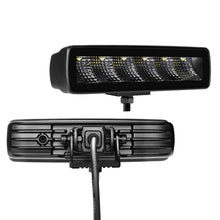 Load image into Gallery viewer, Go Rhino Xplor Blackout Series Sixline LED Flood Light Kit (Surface/Threaded Stud Mnt) - Blk (Pair) Light Bars & Cubes Go Rhino