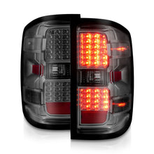 Load image into Gallery viewer, ANZO 15-19 Chevy Silverado 2500HD/3500HD (Factory Halogen Only) LED Tail Lights Smoke w/Clear Lens Tail Lights ANZO