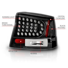 Load image into Gallery viewer, ANZO 2006-2008 Dodge Charger LED Taillights Black Tail Lights ANZO
