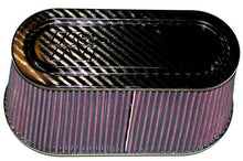 Load image into Gallery viewer, K&N Universal Carbon Fiber Top and Base Filter 12in x 6in Base / 9.938in x 3.938in Top / 6in Height Air Filters - Universal Fit K&N Engineering
