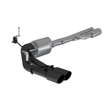Load image into Gallery viewer, MBRP 2019+ Chevrolet Silverado 1500 4.5L/5.3L Pre-Axle Dual Side Exite w/ 4in OD Tip- Black Coated Catback MBRP