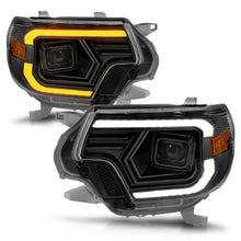 Load image into Gallery viewer, ANZO 12-15 Toyota Tacoma Projector Headlights - w/ Light Bar Switchback Black Housing Headlights ANZO