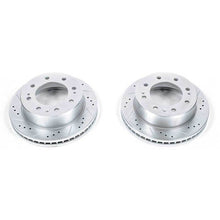 Load image into Gallery viewer, Power Stop 11-21 GMC Sierra 3500 HD Front Drilled & Slotted Rotor - Pair Brake Rotors - Slot & Drilled PowerStop