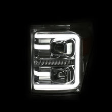 Load image into Gallery viewer, ANZO 11-16 Ford F-250/F-350/F-450 Projector Headlights w/ Plank Style Switchback Chrome w/Amber Headlights ANZO