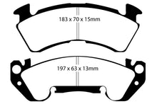 Load image into Gallery viewer, EBC 92-96 Chevrolet Caprice 4.3 Police Yellowstuff Front Brake Pads Brake Pads - Performance EBC