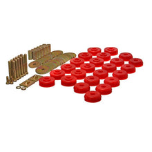 Load image into Gallery viewer, Energy Suspension Chevy 59-64 Belair/Biscayne/Caprice/Impala /59-63 El Camino Red Body Mount Set Bushing Kits Energy Suspension