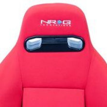 Load image into Gallery viewer, NRG Sport Seats (Pair) Type-R Cloth w/NRG Logo - Red w/Red Stitch Reclineable Seats NRG