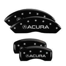 Load image into Gallery viewer, MGP 4 Caliper Covers Engraved Front & Rear Acura Black finish silver ch Caliper Covers MGP