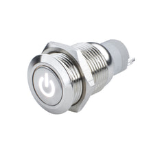 Load image into Gallery viewer, Oracle Pre-Wired Power Symbol Momentary Flush Mount LED Switch - White Light Accessories and Wiring ORACLE Lighting