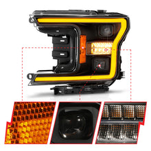 Load image into Gallery viewer, ANZO 18-20 Ford F-150 (w/o Fctry LED) Full LED Proj Headlights w/Light Bar Swtchbk Seq. Black w/Init Headlights ANZO