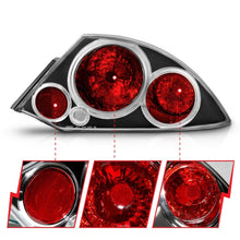 Load image into Gallery viewer, ANZO 2000-2005 Mitsubishi Eclipse Taillights Black Tail Lights ANZO
