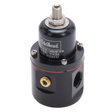 Load image into Gallery viewer, Edelbrock Fuel Pressure Regulator Carbureted 160 GPH 5-10 PSI 3/8In In/Out 3/8In Return Black Fuel Pressure Regulators Edelbrock