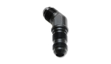 Load image into Gallery viewer, Vibrant -16AN Bulkhead Adapter 45 Deg Elbow Fitting - Anodized Black Fittings Vibrant