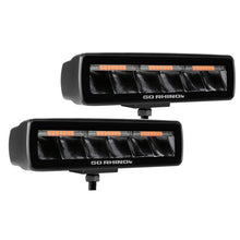 Load image into Gallery viewer, Go Rhino Xplor Blackout Combo Series Sixline LED Spot Lights w/Amber (Surface Mount) - Blk (Pair) Light Bars & Cubes Go Rhino