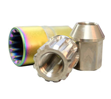 Load image into Gallery viewer, NRG 200 Series M12 X 1.5 Titanium Lug Nut Set - 21 Pc w/Lock Key Socket - Silver Lug Nuts NRG