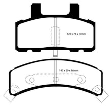 Load image into Gallery viewer, EBC 97-99 Cadillac Deville 4.6 (Rear Drums) Yellowstuff Front Brake Pads Brake Pads - Performance EBC