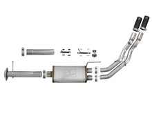 Load image into Gallery viewer, aFe Rebel Series Exht 3in SS Middle Side Exit CB w/ Black Tips 11-14 Ford F150 Ecoboost V6 3.5L (tt) Catback aFe