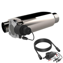 Load image into Gallery viewer, QTP 3in Weld-On Reverse 304SS Screamer Muffler Short Case w/Bolt-On QTEC Electric Cutout Muffler QTP