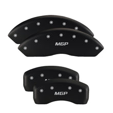 Load image into Gallery viewer, MGP 4 Caliper Covers Engraved Front & Rear Gen 5/Camaro Red finish silver ch Caliper Covers MGP