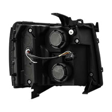 Load image into Gallery viewer, AlphaRex 07-13 Chevy 1500 LUXX LED Proj Headlights Plank Design Chrome w/ Activ Light/Seq Signal/DRL Headlights AlphaRex